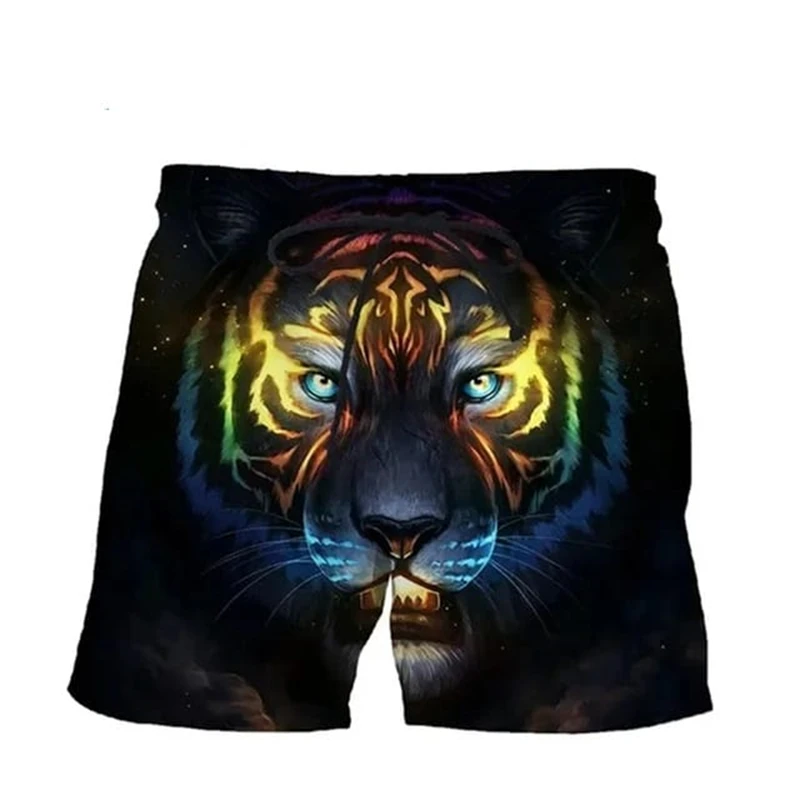 

Fashion Animal Tiger 3d Printing Men Beach Shorts Pants Men's Casual Summer Swimming Swimtrunks Sport Outdooor Daily Wear Shorts