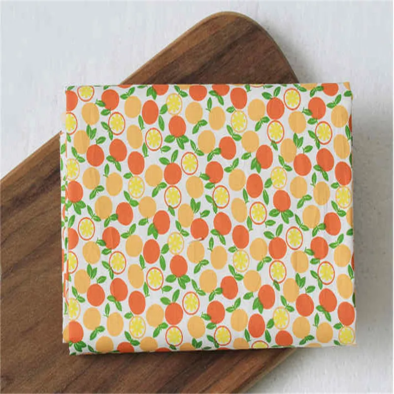 6 Pcs 40*50cm Watermelon, Banana, Pineapple, Kiwi Fruit Printed Cotton Fabric Sewing Material Patchwork Cloths Quilting Fabrics