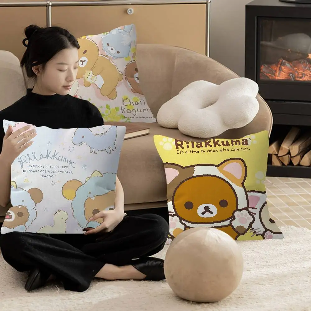 Popular Cute R-rilakkumas bear Lucky Dragon pillow cover sofa cushion cover home room decoration children gift
