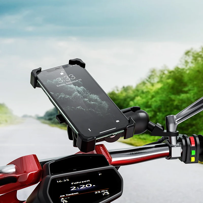 Imagem -06 - Suporte do Telefone da Motocicleta à Prova Impermeável Água 15w qi Carregador sem Fio Suporte Qc3.0 Carregamento Usb Celular Titular Guiador Reaview Gps Montar