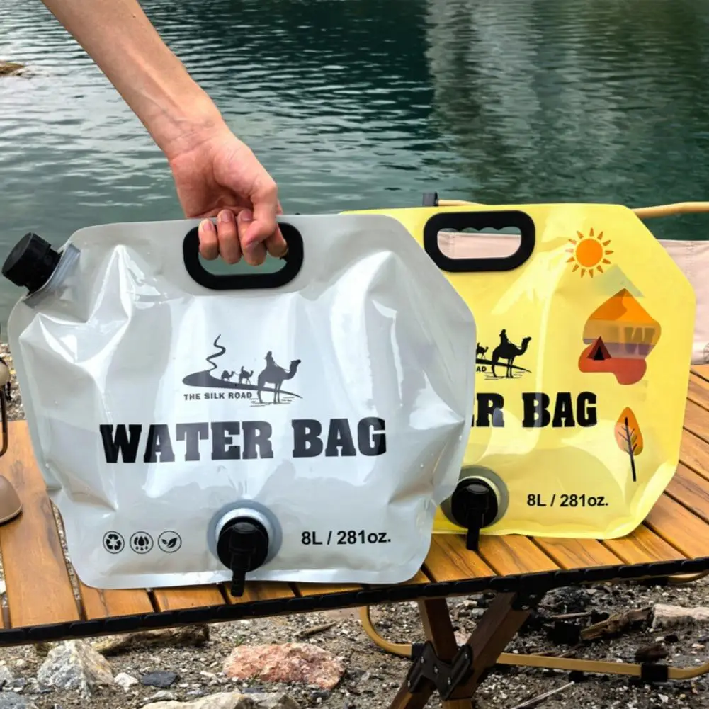 Camping Faltbarer Wasserbeutel mit Zapfhahn 8L Outdoor Wandern Wassereimer Große Kapazität Wasserbehälter Campingbedarf – Detail 22