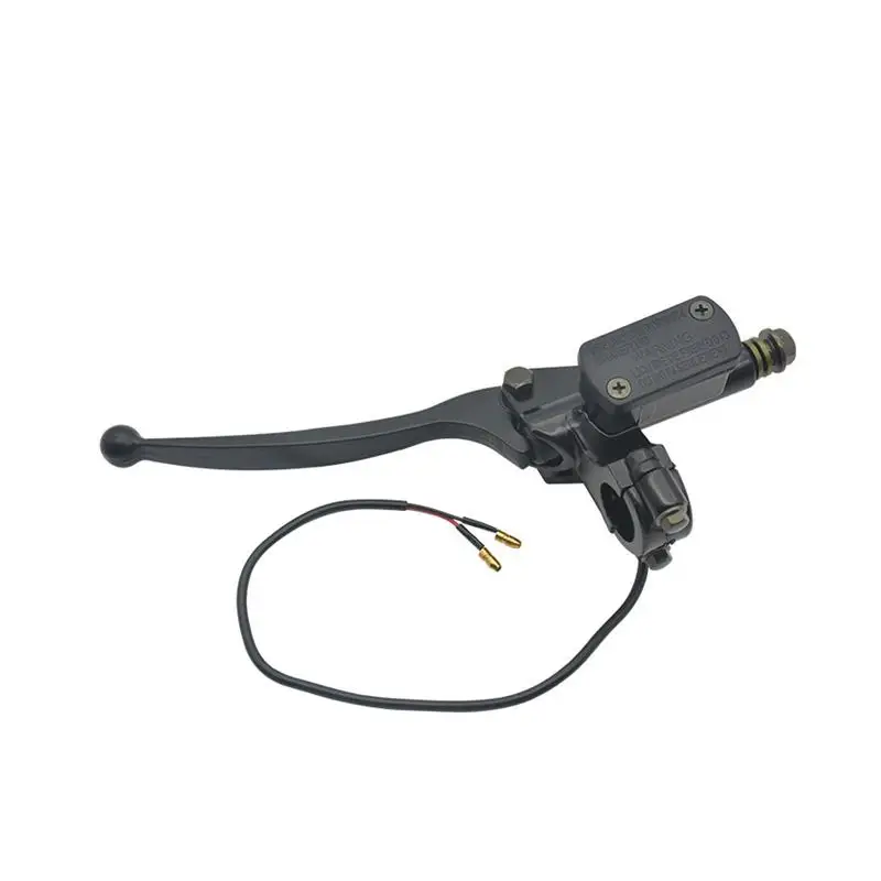 Electric electric scooter brake pump assembly for front, rear, left, and right disc brakes on three wheeled motorcycles