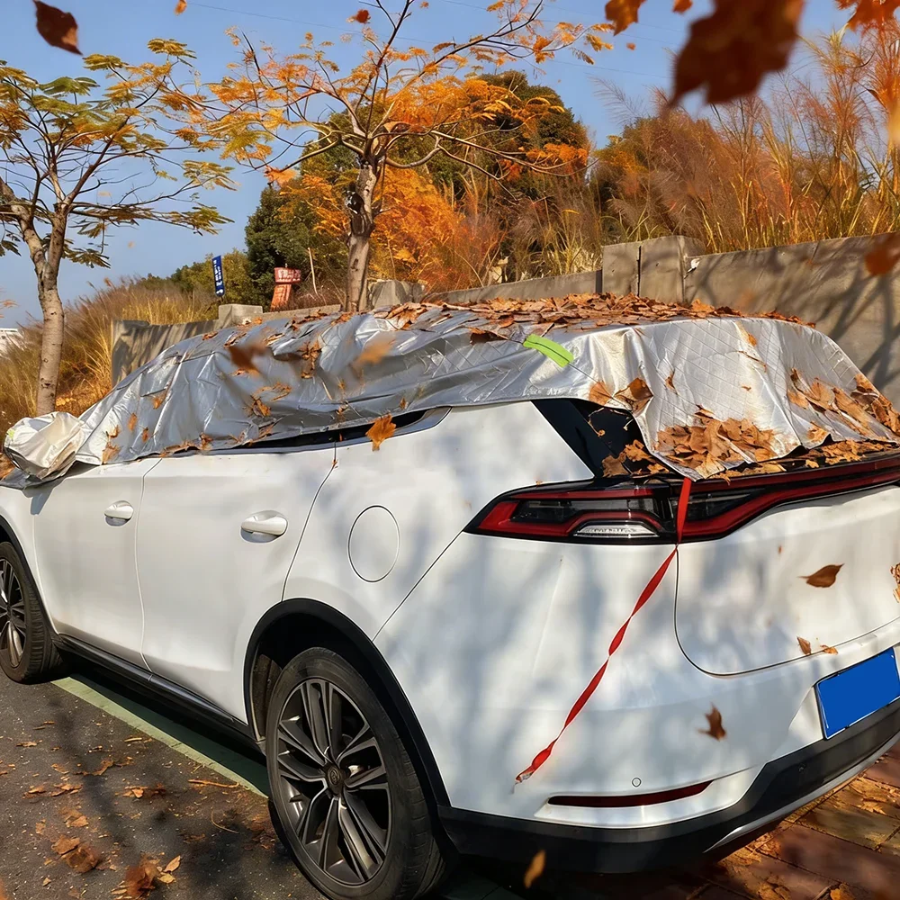 

Полупокрытие для автомобиля, защита от снега на лобовое стекло, водонепроницаемое, пылезащитное, подходит для всех сезонов.