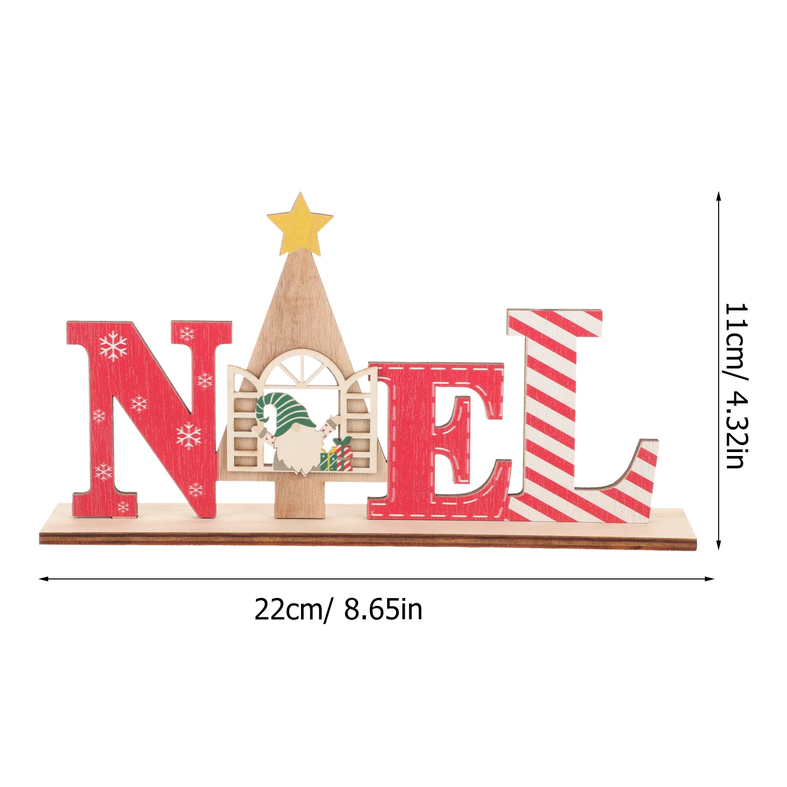 Xmas Desktop Signs Wooden Christmas Decor Exquisite Realistic Tabletop Decoration Safe Convenient Holiday Accent