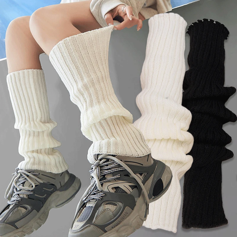 Women Leg Warmers Winter Girl Female Leg Cover For Gym Fitness y2k Wool Latin Dance Ballet Yoga Loose Socks Long Stocking