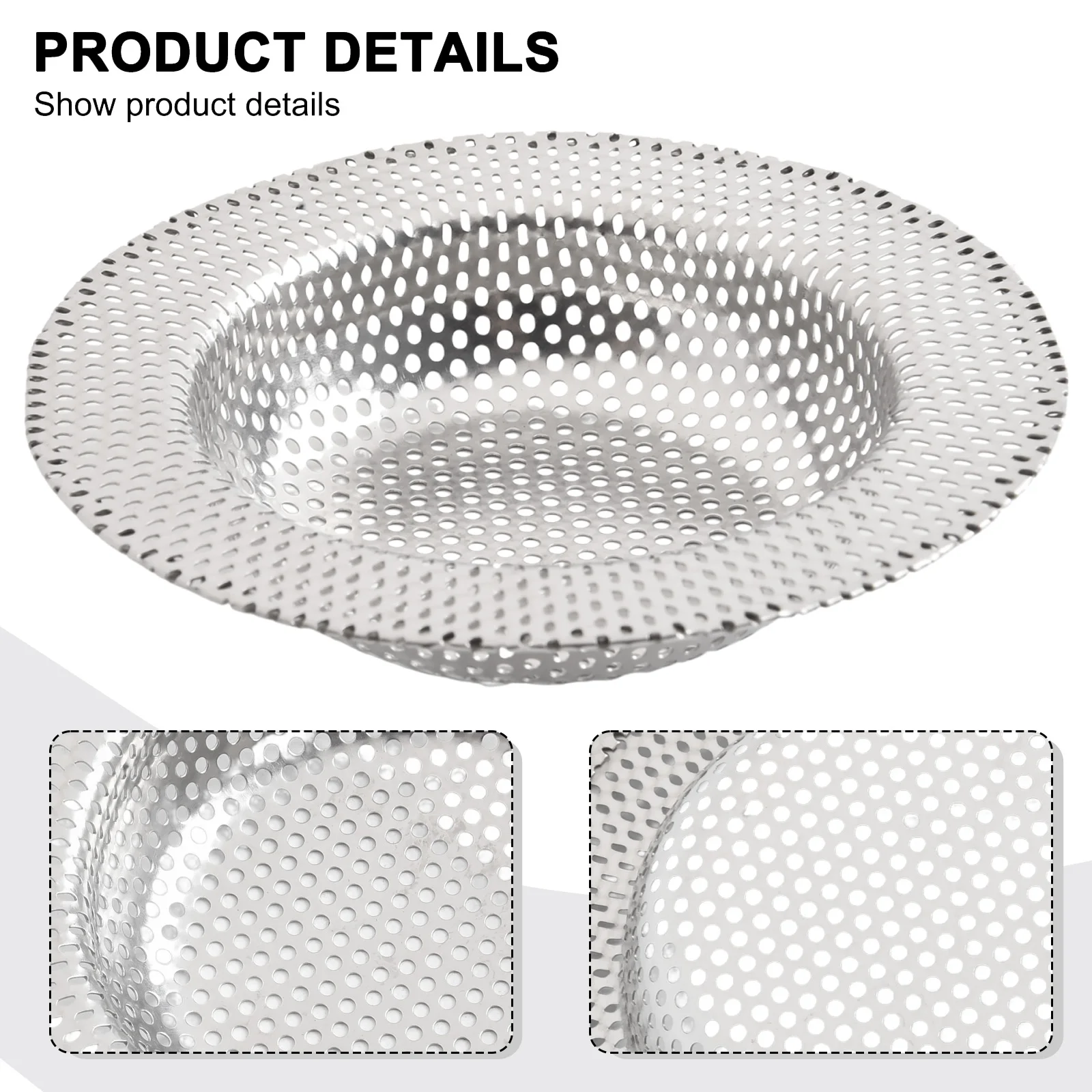 Kitchen Water Sink Filter Sink Mesh Strainer Kitchen Tools Stainless-Steel Bathroom Floor Drain Cover Shower Hair Catche Stopper