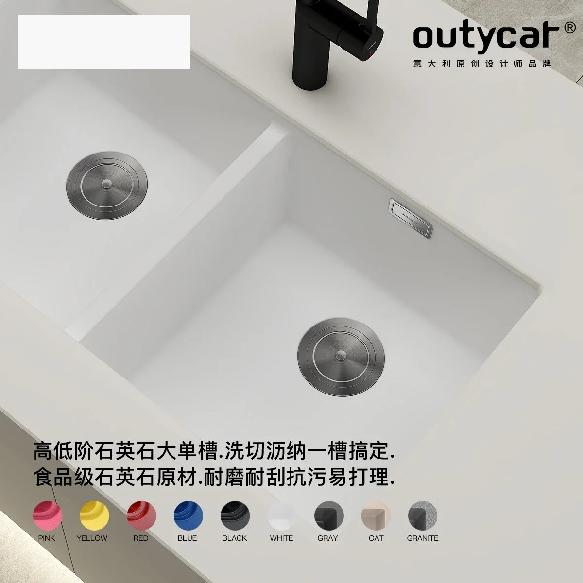 quartz stone sink granite kitchen dishwashing basin dishwashing sink undercounter basin quartz stone large double slot wholesale