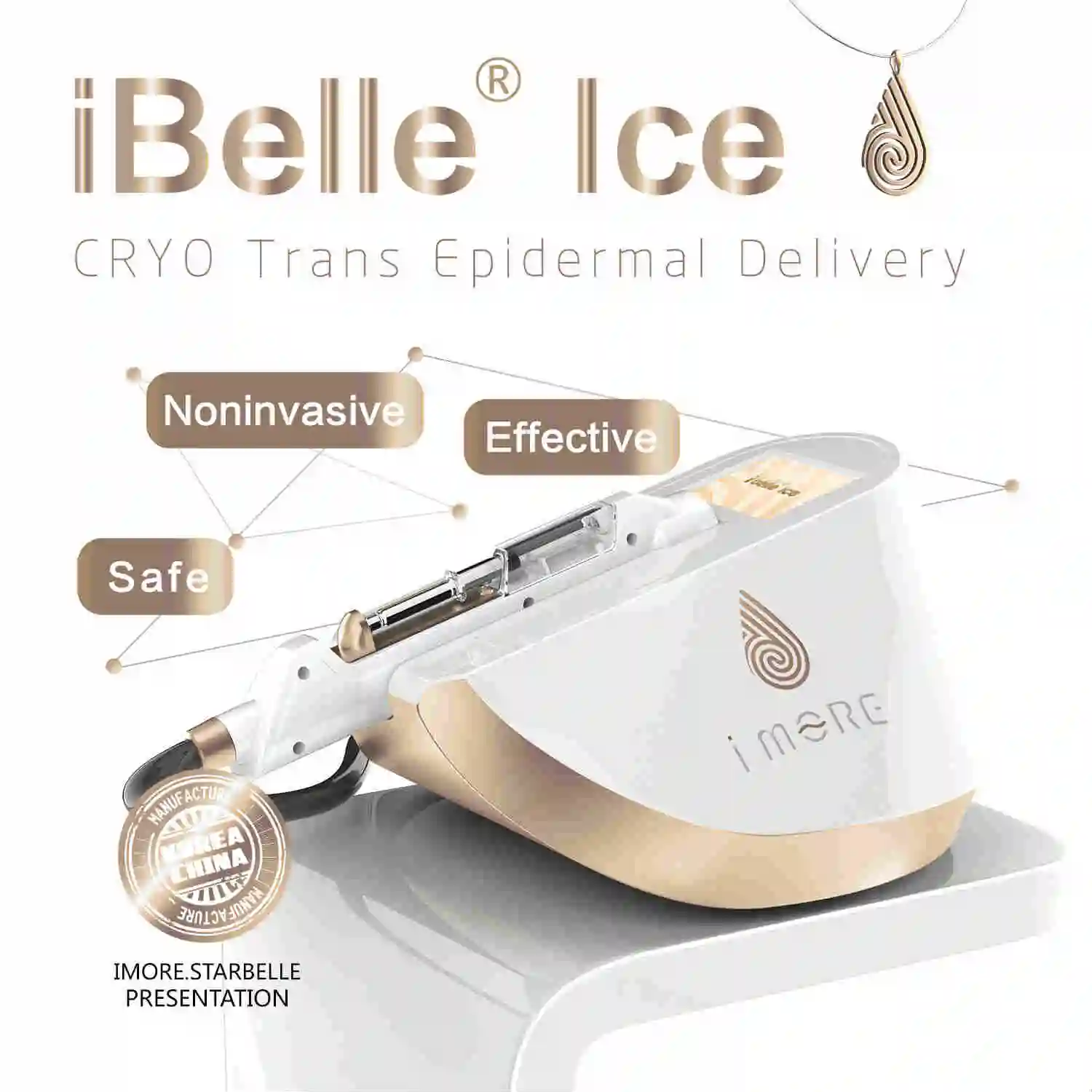 STARBELLE iBelle Ice electroporation mesotherapy machine no-needle RF face lifting machine