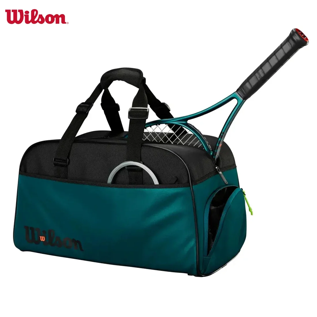 Wilson Blade Super Tour v9 2024 Emerald Green Small Duffel Tennis Racket Bag Court Tournament Tennis Bag Max For 2 Pcs Racket