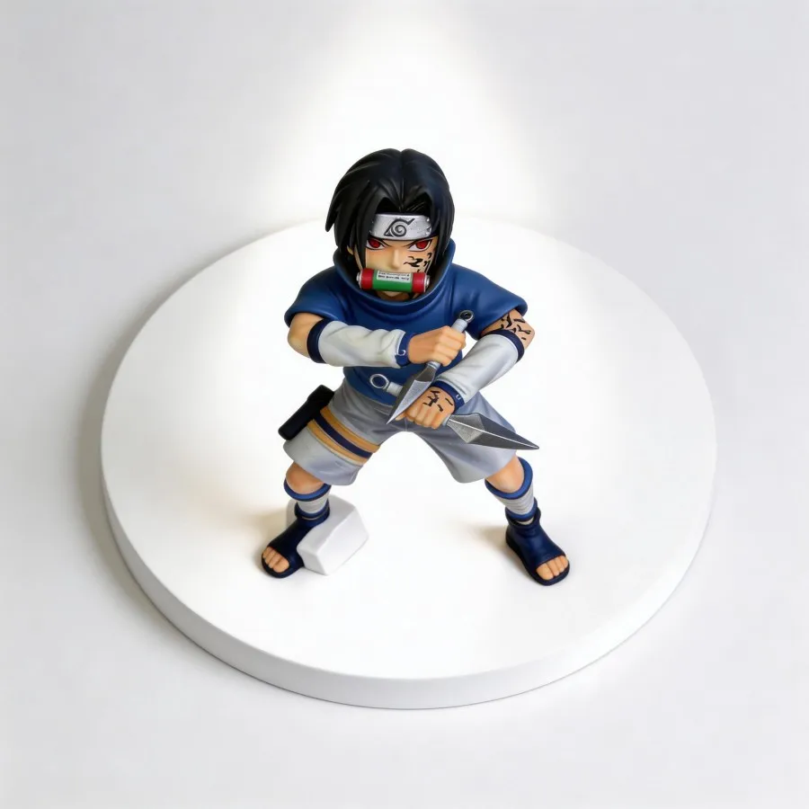 

Anime Naruto Uchiha Sasuke Action Figure Collectible Model Toy 18cm - Replaceable Head/Arms