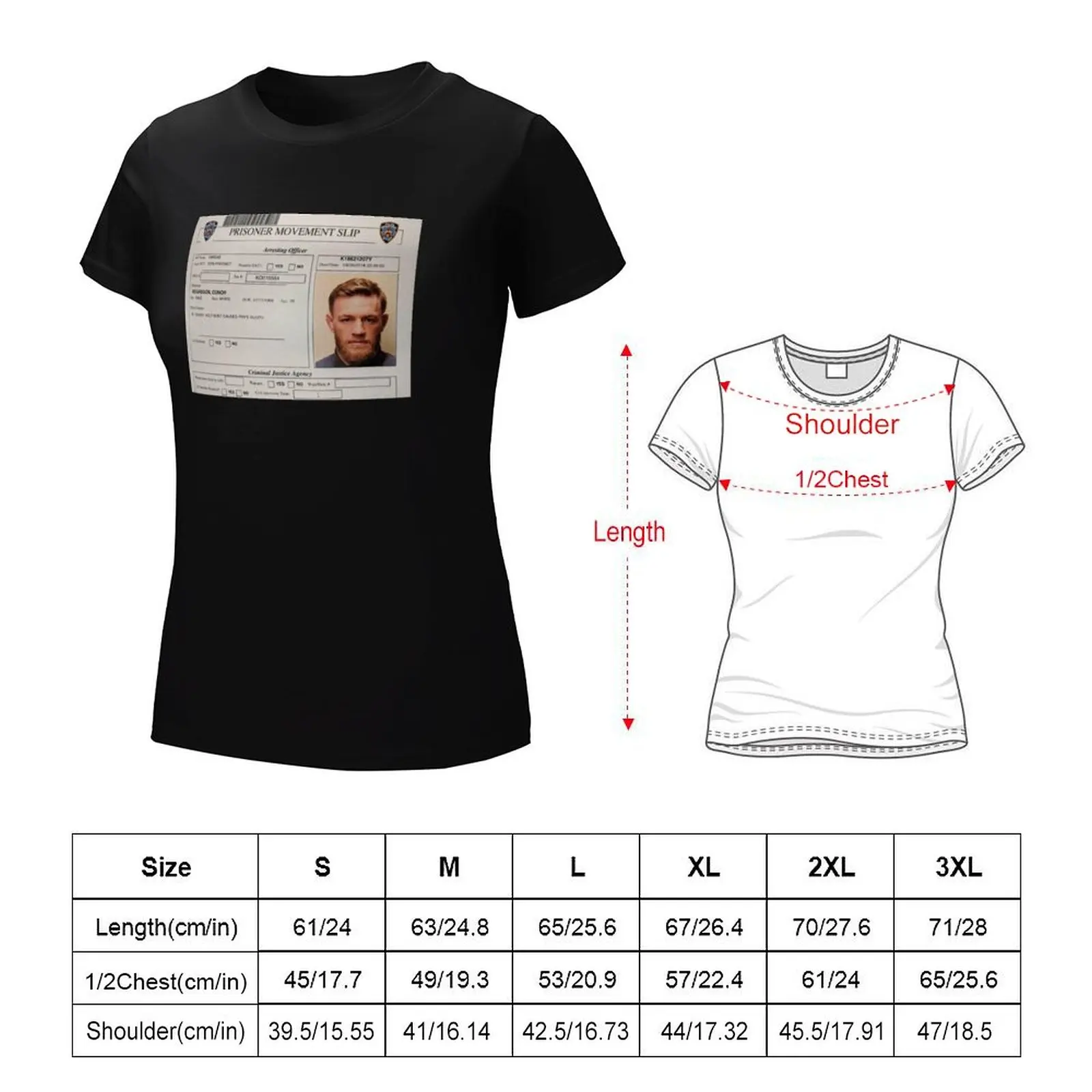 Conor McGregor Mugshot T-Shirt vintage clothes summer tops Womens graphic t shirts