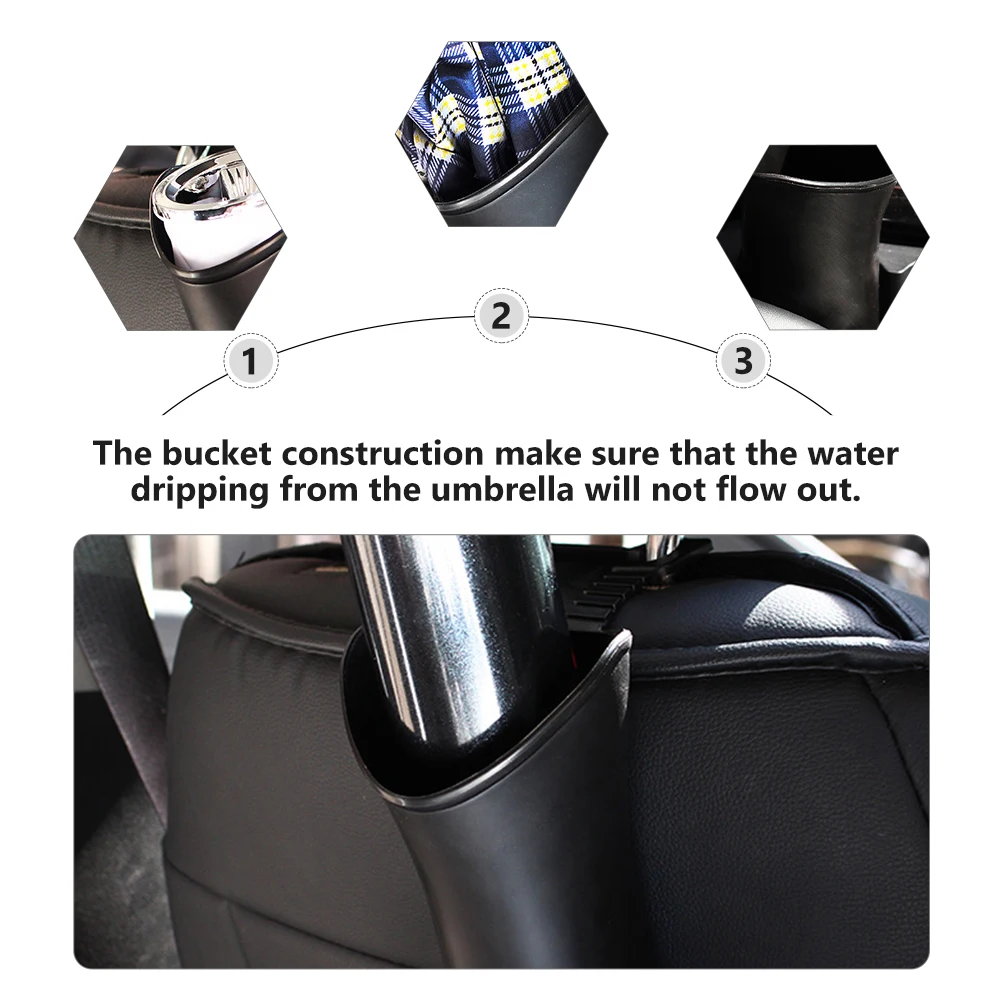 

3pcs Umbrella Storage Bucket Slim Plastic Stand No Spill Water Reservoir Easy Assembly For Home Office Entryway Car Seat