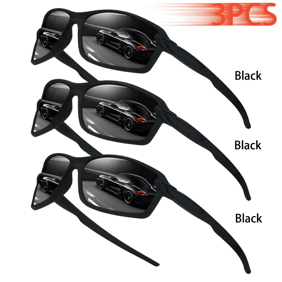 3 Stück modische Vintage-Sport-Sonnenbrillen für Herren und Damen, leicht, bequem, für Outdoor-Angeln, Fahren, Reisen und Freizeit – Detail 4