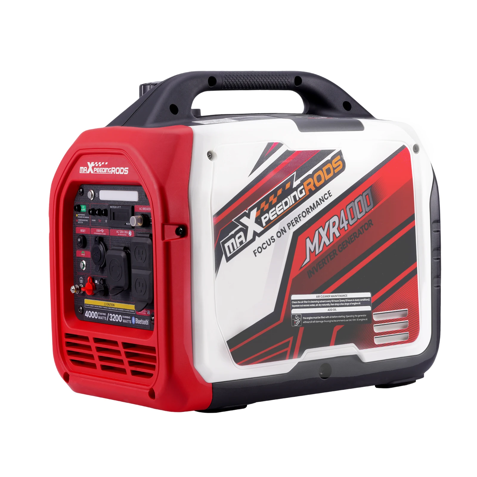 

4000 Watt Generator Portable Inverter Gas Powered For Camping RV Home Backup