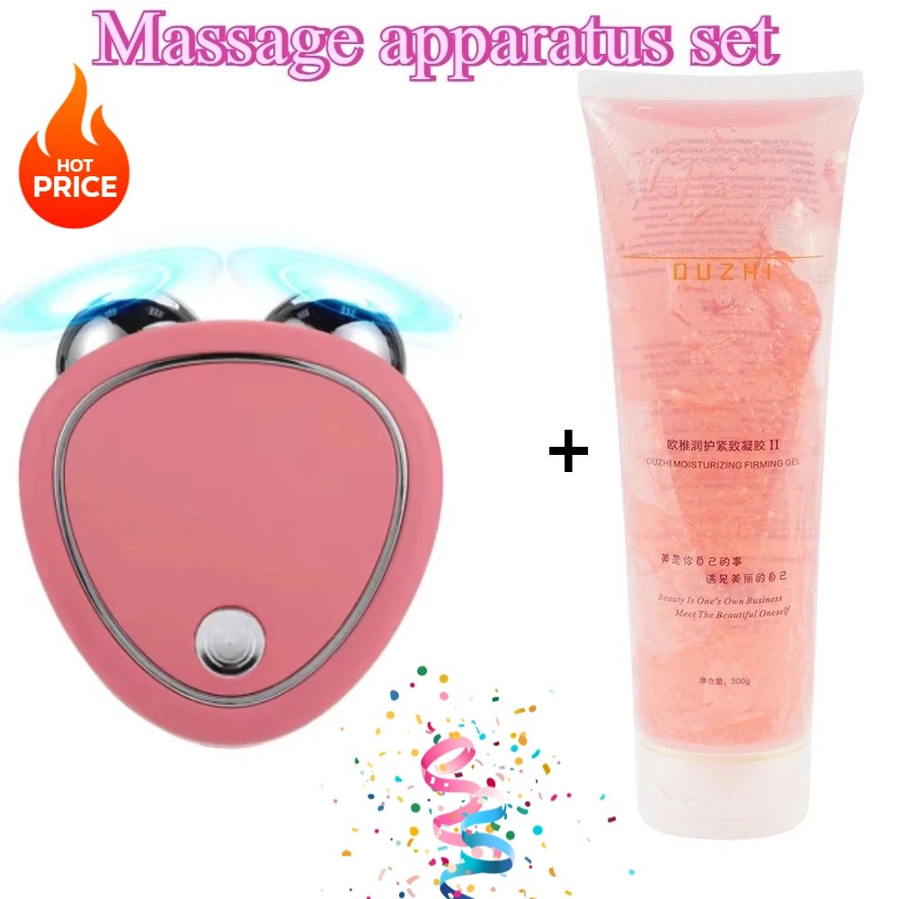 페이셜 케어 슬리밍 페이스 뷰티 마사지 콜드 젤 미세 전류 페이스 리프터 안티 링클 롤러 피부 강화 회춘