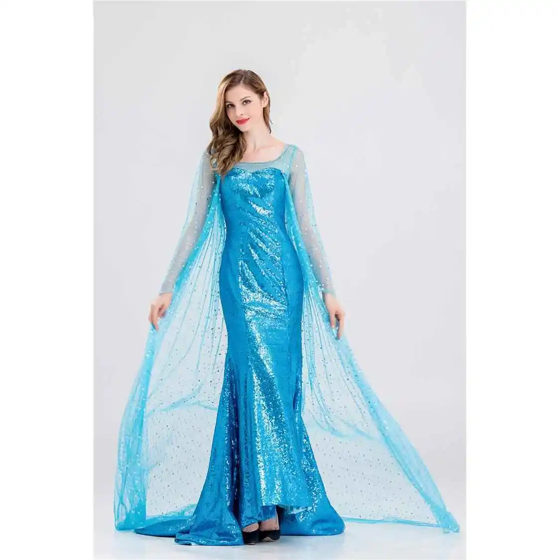 Disfraz de Princ de Halloween, traje de actuación de bebé de la nieve del Príncipe Dr Han, disfraz de Anna Elsa de príncipe de hielo de tamaño adulto