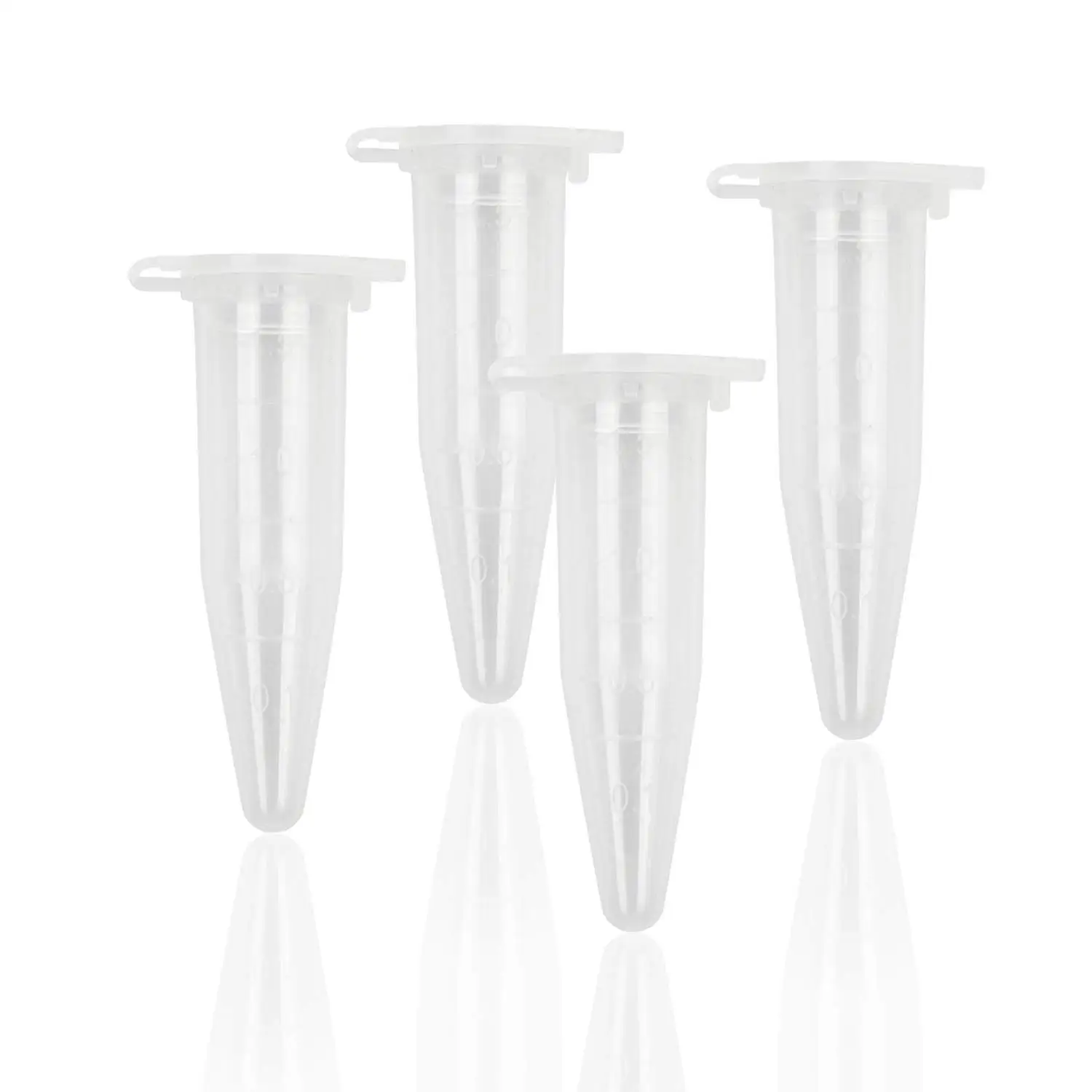 100Pcs Centrifuge Tubes 1.5ml Bottom with Lid Clear Plastic Test Tube with Graduated Vials Small Tubes with Caps Sample Bottle