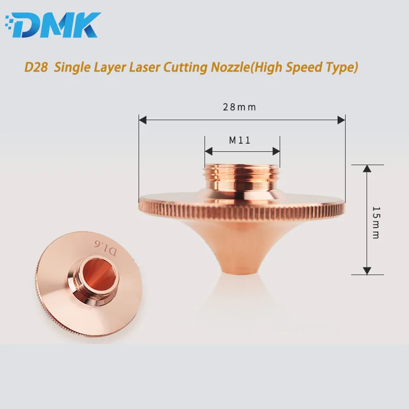 Bocal de alta velocidade do corte do laser da fibra, diâmetro 1.0-5.0, D28, H15, M11, Precitec, WSX, HSG, HANS