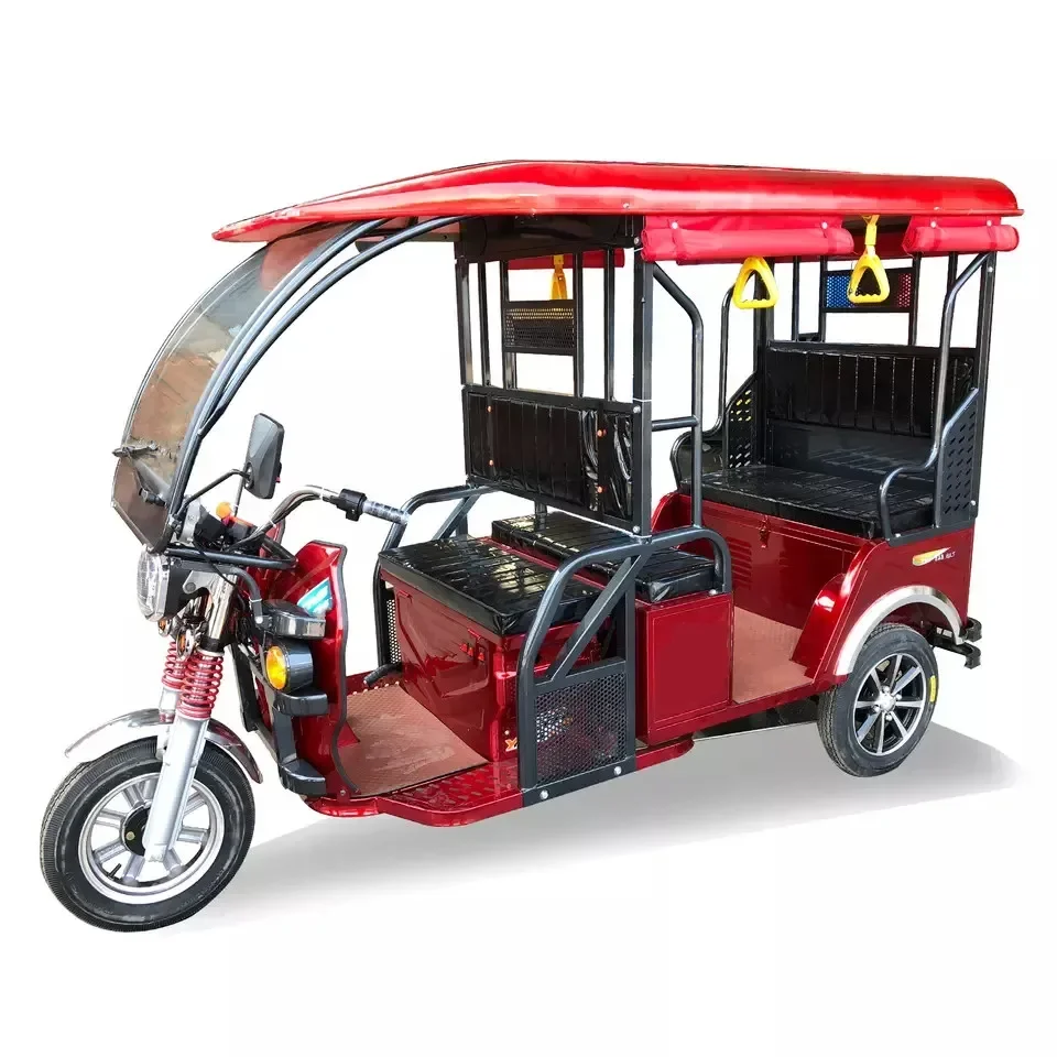 E Rickshaw classic design 3 wheel electric tricycle rickshw for adults passenger trike with fiber roofcustom