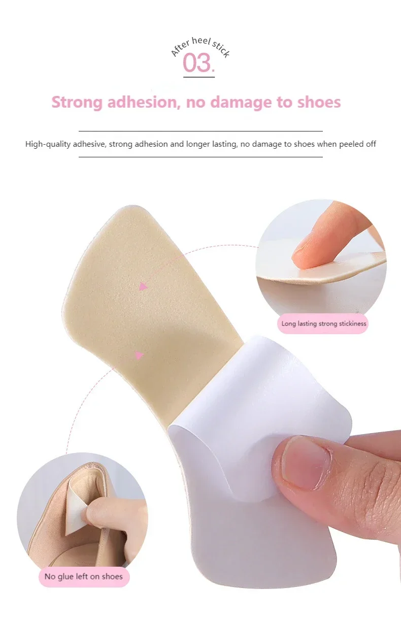 Frauen-Einlegesohlen für Schuhe, High-Heel-Aufkleber, Größe anpassen, selbstklebende Fersen, Einsatz, Fußschutz, Aufkleber, Schmerzlinderung, Fußpflege-Pad – Detail 6