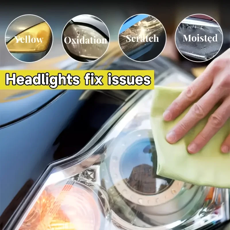 Car Headlight Repair Tool - Scratch Remover Yellowing and Oxidation, Restore Clarity, Long-lasting Light Coating Protective
