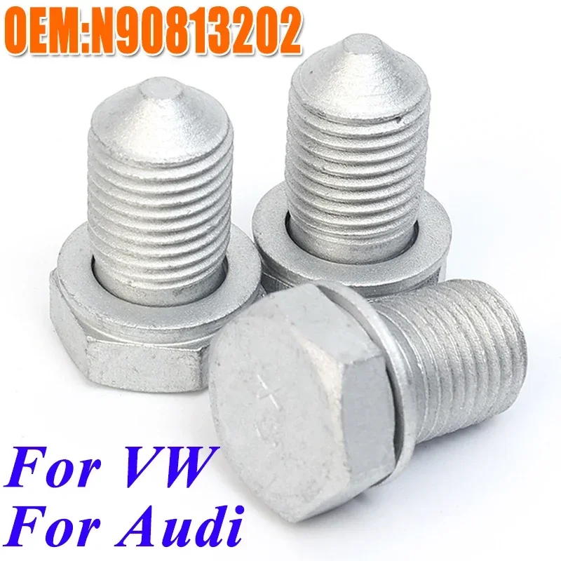 Car Engine Oil Sump Oil Drain Screw Gasket Set Transmission Oil Drain Plug Auto Parts Fasteners Suitable for Volkswagen Audi