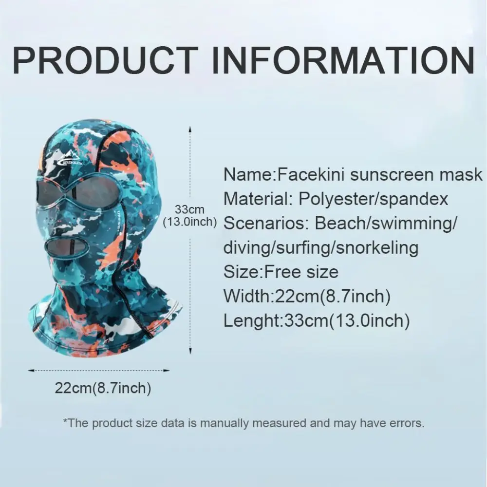 Sunproof Swimming Cover Swimming Cover Breathable Ice Sunscreen Headwear Ultraviolet-proof Unisex Fishing Facekini Men/Women