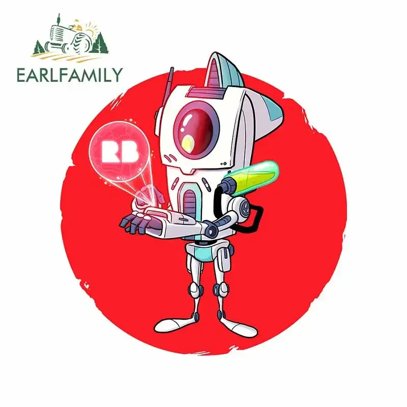 EARLFAMILY 13cm x 12cm Redbubble Engineering Robot Funny Car Stickers Waterproof Cartoon Creative Decal Suitable Caravan Decor