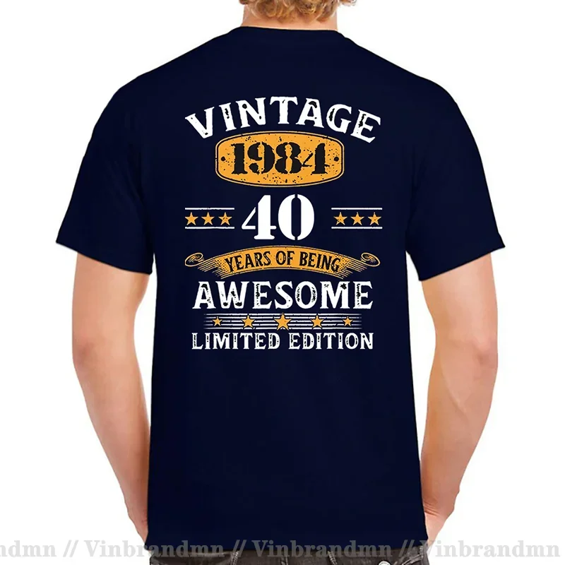 Novelty 40 Years Old Vintage 40th 1984 T Shirts Cotton Streetwear Short Sleeve Birthday Gifts Summer Style T-shirt Mens Clothing