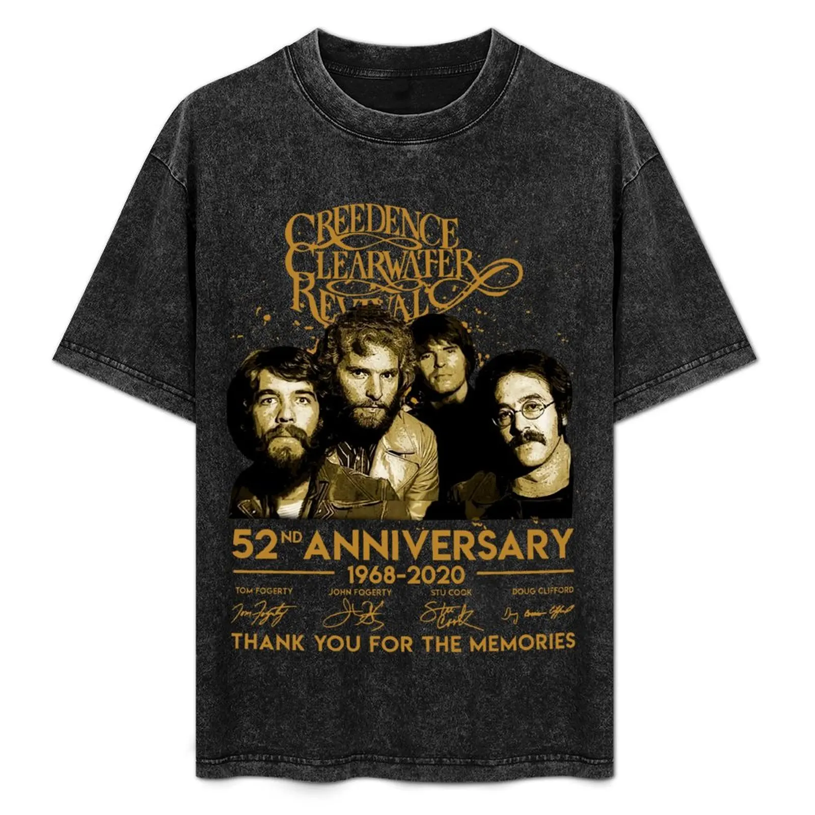 52 Years Creedence Clearwater Revival T-Shirt Breathable Lightweight Summer Top