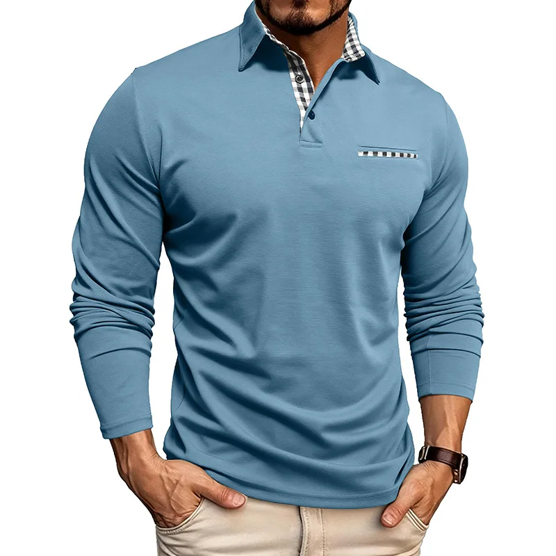 

Men's Long Sve irt Breathable Cool Feeling T-irt Autumn Winter New Arrival Polyester Fabric Commute Sle Stand C...