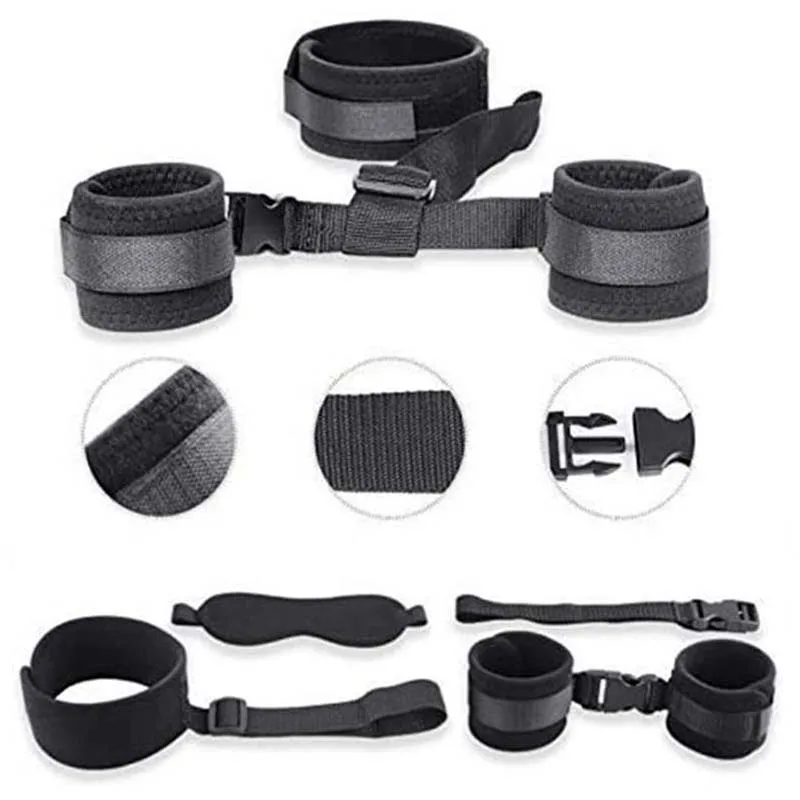أصفاد قابلة للتعديل معصوب العينين ألعاب جنسية للبالغين للنساء منتجات BDSM ألعاب الكبار أصفاد الرقبة الرقيق