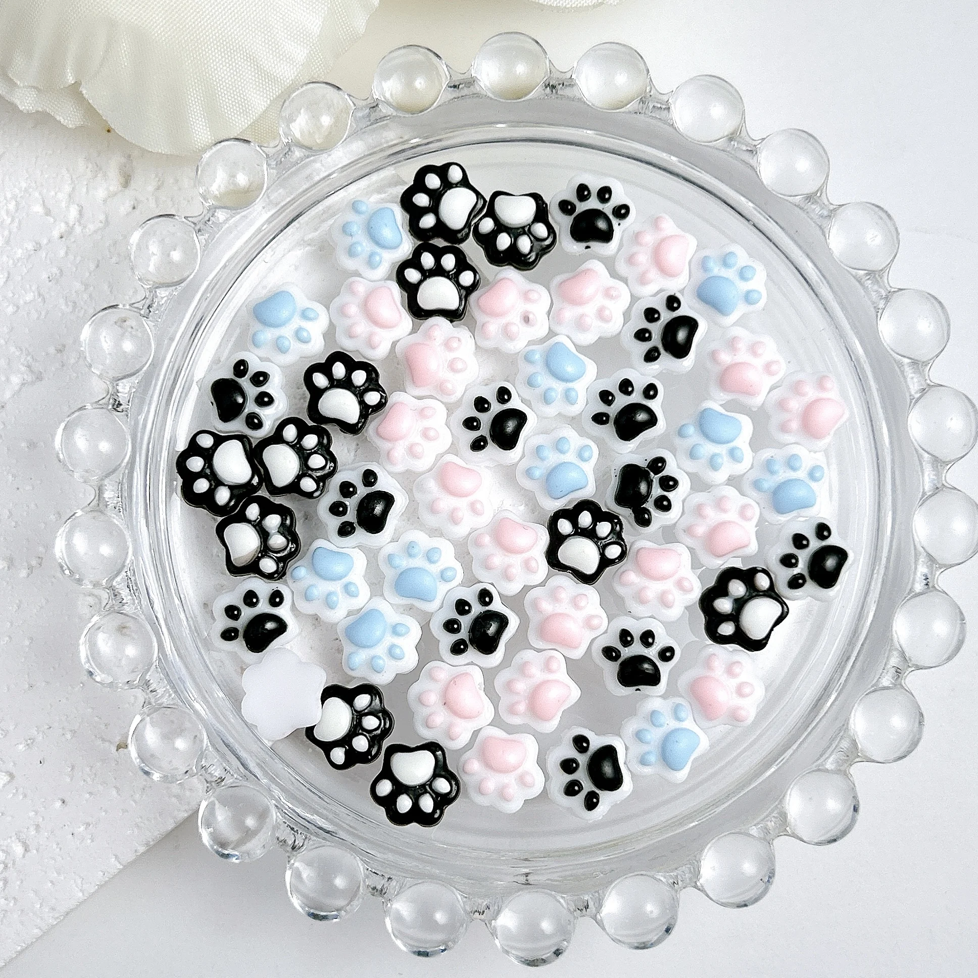 20 pezzi luminosi adorabili artigli per cuccioli pendenti per unghie in resina colorati creativi artigli di animali simulati decorazioni per unghie per unghie fai da te