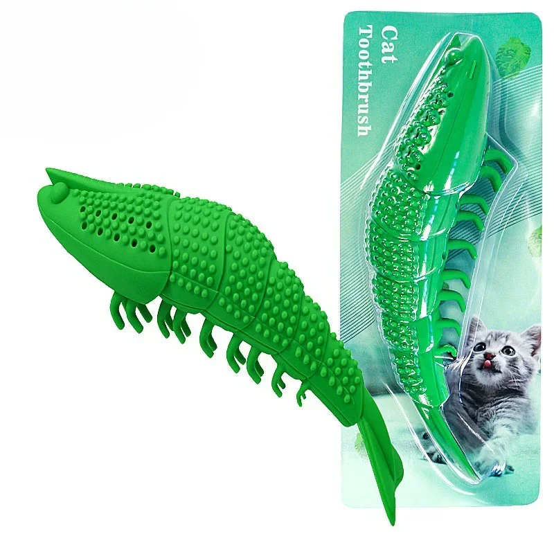 New Catnip Toys for Cats360 Degree Teeth CleaningAccessories Pet ToyInteractive Games RubberToothbursh Chew Pet CatSupplies