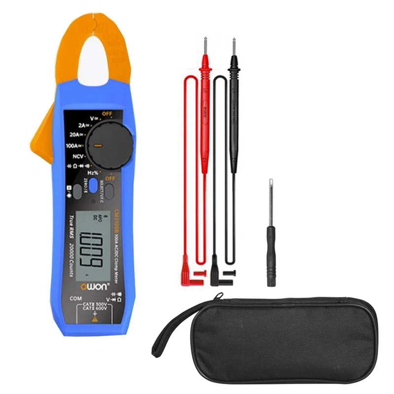 Owon CM2100B 20000 Counts Digital Multimeter Mini Clamp Meter 100A 600V AC/DC Voltmeter Ammeter HZ NCV VFC Meter