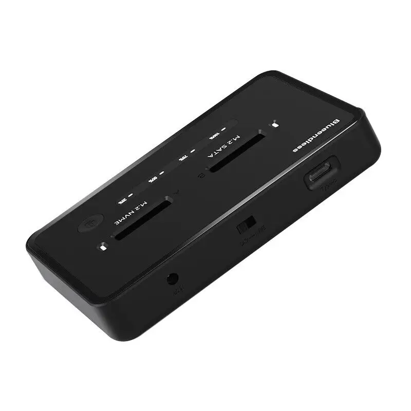 Blueendless-M.2 NVMe e M2 Sata Duplicador, Dual-Bay, Clone Offline, USB C para NVME Docking Station, One-Key Offline Clone SSD Dock