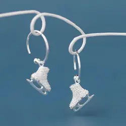 Full Zircon Ice Knife Shoes Earrings for Women Unique Design Winter Accessories Best Gift