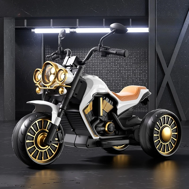 Trójkołowy elektryczny rower dla małych dzieci w wieku 1–6 lat Szerokie opony Konstrukcja uchwytu Zdalne sterowanie Akumulatorowy motocykl dla dzieci ‌