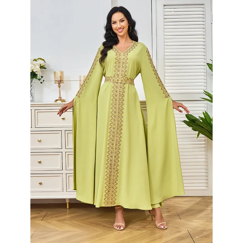 

New Women Evening Dresses Dress Middle East Robe Female Dress New Dubai Clothing Beaded Dress