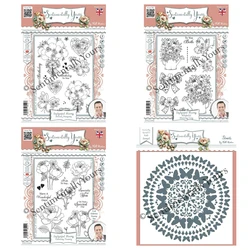 New Enchanted Blooms Flowers Clear Stamps Metal Cutting Dies Scrapbooking Paper Card Album DIY Craft Template Decoration 2026