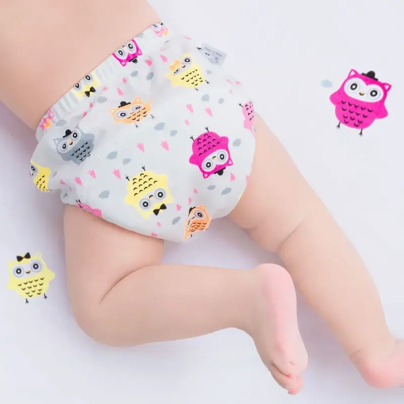 Niemowlę wodoodporne spodnie treningowe wielokrotnego użytku śliczne bawełniana poduszka dla niemowląt spodenki dla niemowląt pieluchy majtki pieluchy zmieniająca bieliznę tkanina nowa