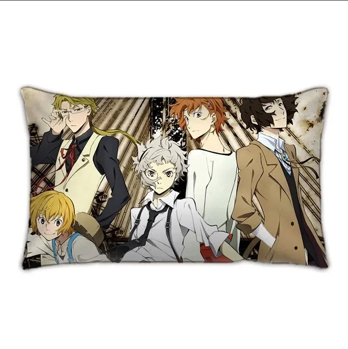 Bungo Stray Dogs fodera per cuscino Anime lunga pelle di pesca velluto quadrato Dazai Osamu nakhara Chuuya decorazione della camera da letto