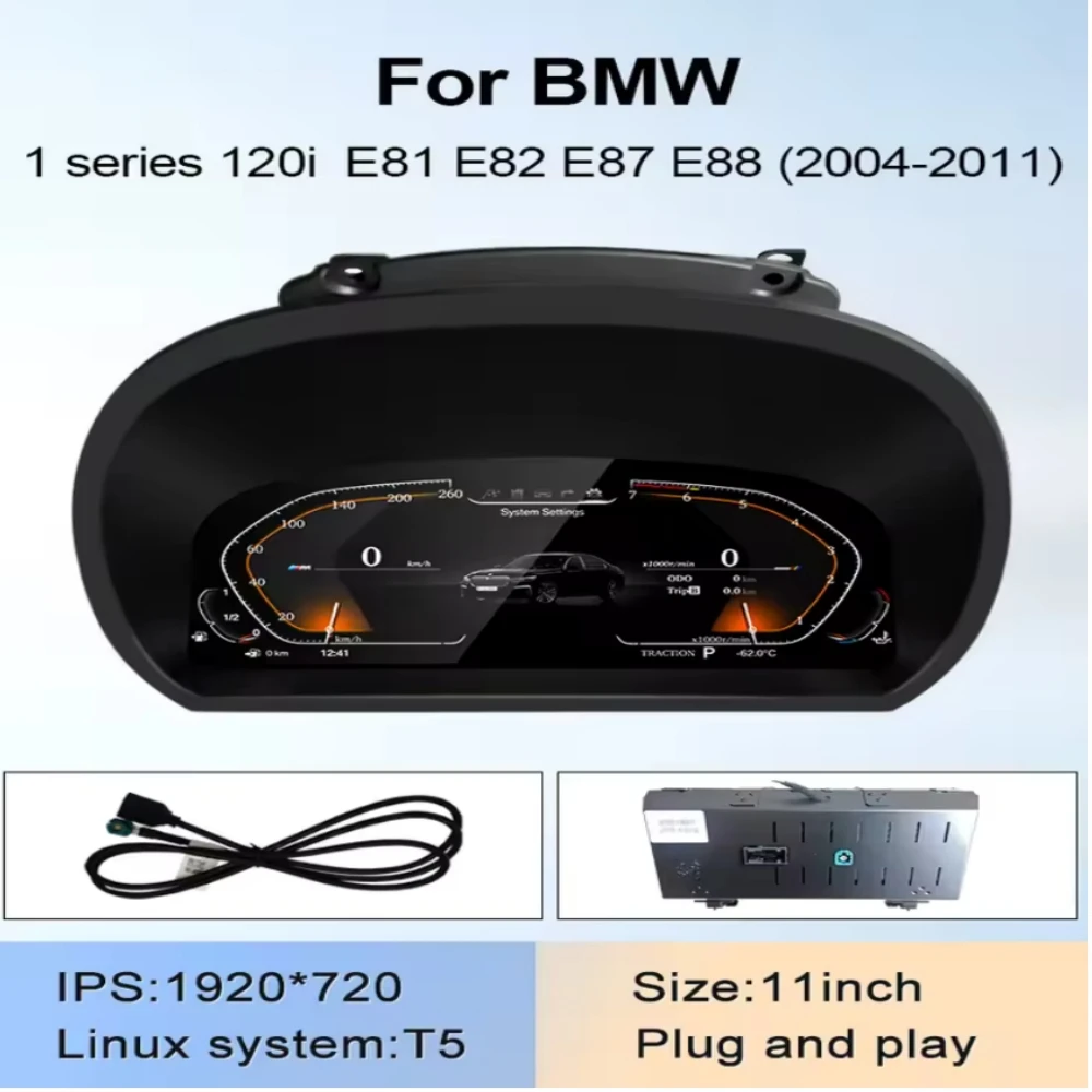 

LCD Screen For BMW 1/2/3/4/5/6/7 Series X1/X2/X3/X4/X5/X6/X7 Series Speedometer Car Digital Cluster Cockpit Dashboard Carplay