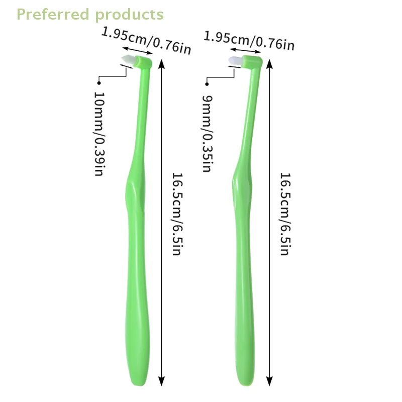 Szczoteczka do zębów z małą główką, jednopasmowa, do czyszczenia zębów, szczoteczka międzyzębowa, miękka, do implantów, dla dorosłych, narzędzia do higieny jamy ustnej, głębokie czyszczenie jamy ustnej, 1/2 szt.