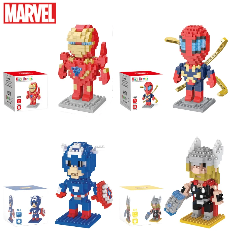 Marvel Legends lega Toys Spider Man Building Blocks Iron Man Blocks Cartoon Character building block Captain American Kids Toys