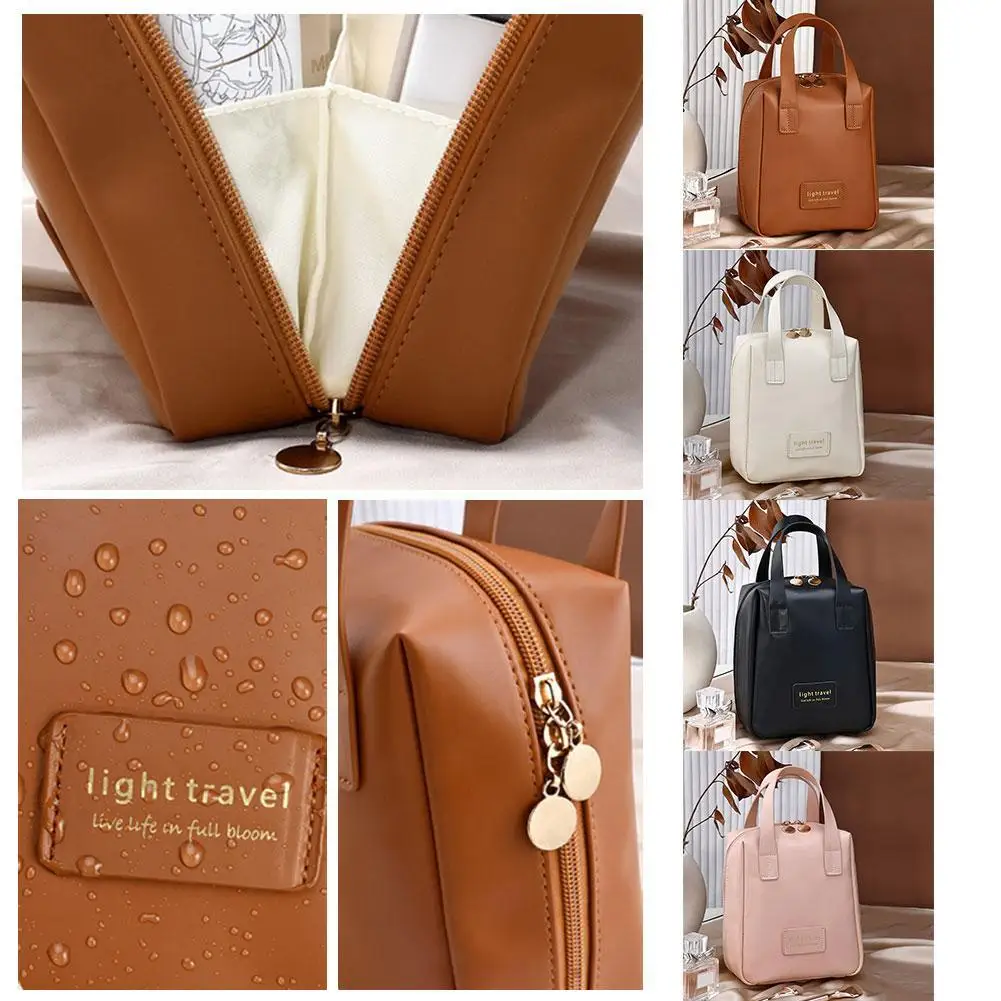 Portable Travel Makeup Bag with Large Capacity High-End Cosmetic Organizer Stylish Toiletry Storage Bag for Cosmetics