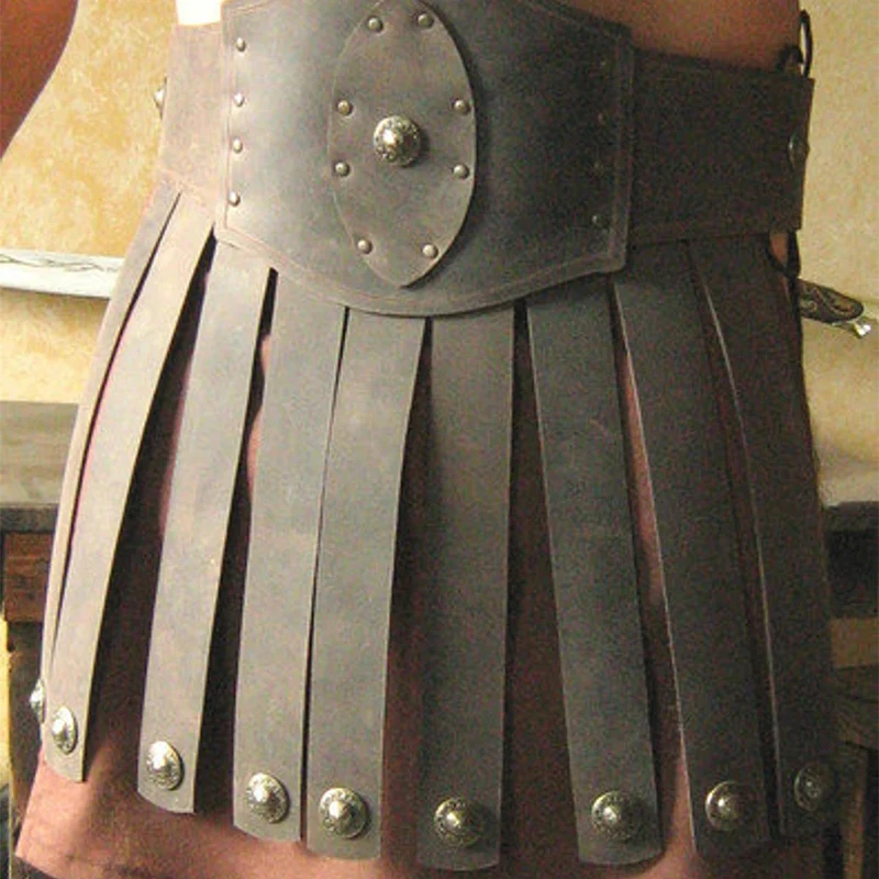 

Ancient Roman Gladiator Battle Belt Skirt PU Leather Gothic Medieval Greek LARP Cosplay Costume Roman Empire Warrior Skirts