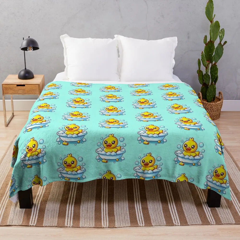 

Rubber Duck Ducky Throw Blanket Multi-Purpose Decorative Sofa Blankets