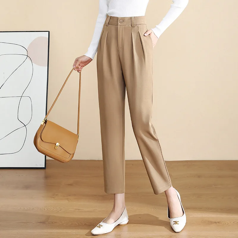 

Women's Suit Pants, Nine-point Pants, Black Women's Pants, Autumn Versatile Petite Pants, Harem Pants