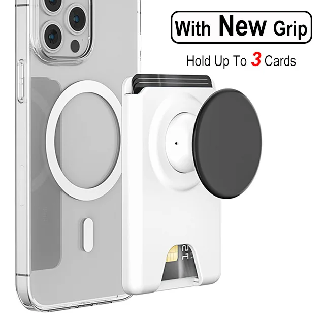 Grippopso NEUE Universal Magnetische Karte Halter Mit Silikon Griptok Für Magsafe Fall Pop Solide Brieftasche Buchse Magnet Slots Abdeckung 3